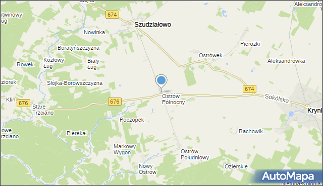 mapa Ostrów Północny, Ostrów Północny na mapie Targeo